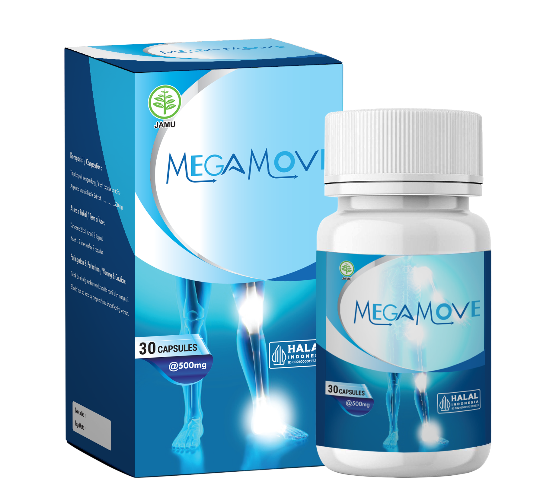 Megamove - Suplemen herbal untuk kesehatan tulang rawan dan sendi